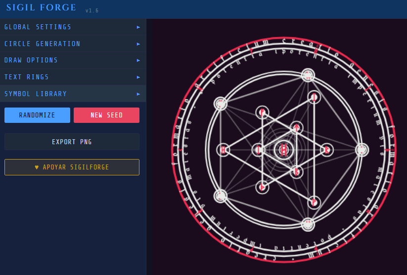 SigilForge - Vista completa